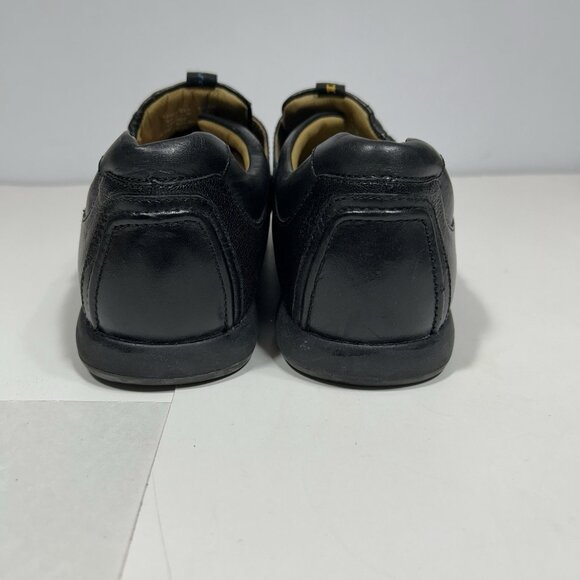 Vtg Rockport I.Travel Men Shoes Black Leather Slip On Hook & Loop Strap Sz 43/ 9 main image 7